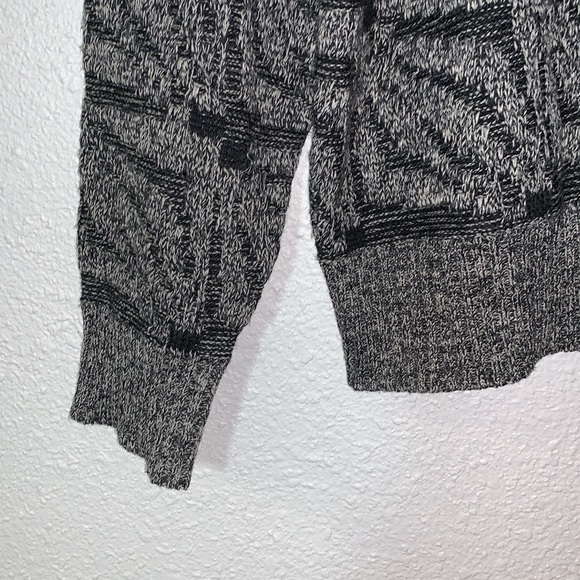 VINTAGE Michael Gerard drop sleeve chunky grey cardigan sweater Sz L grandpa - Picture 10 of 16